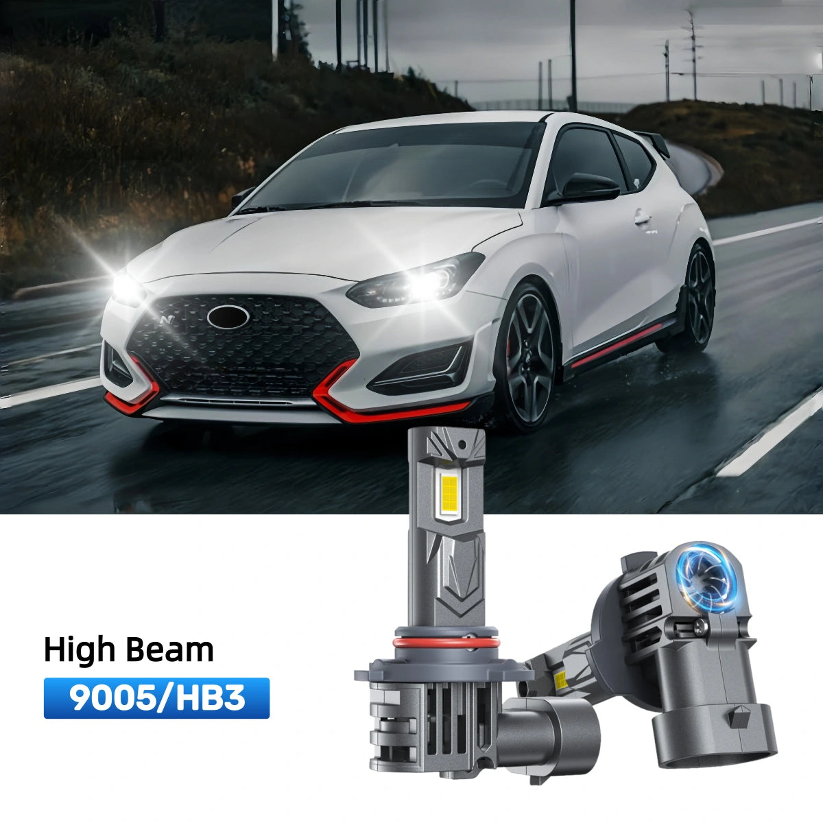 RIMTHIN 9005 LED High Beam Bulbs Fit for 2019 Hyundai Veloster N