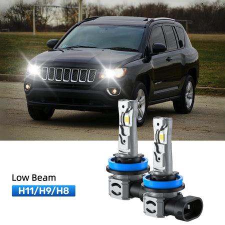 RIMTHIN H11 LED Low Beam Bulbs Fit for 2014-2015 Jeep Compass