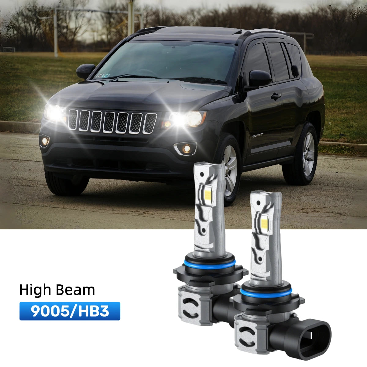 RIMTHIN 9005 LED High Beam Bulbs Fit for 2014-2015 Jeep Compass