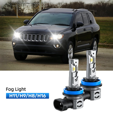 RIMTHIN H11 LED Fog Light Bulbs Fit for 2014-2015 Jeep Compass