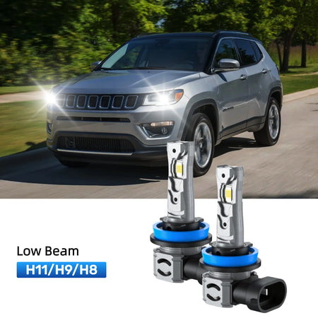 RIMTHIN H11 LED Low Beam Bulbs Fit for 2017-2021 Jeep Compass