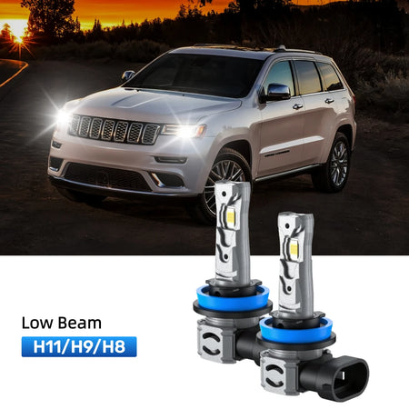 RIMTHIN H11 LED Low Beam Bulbs Fit for 2014-2018 Jeep Grand Cherokee 