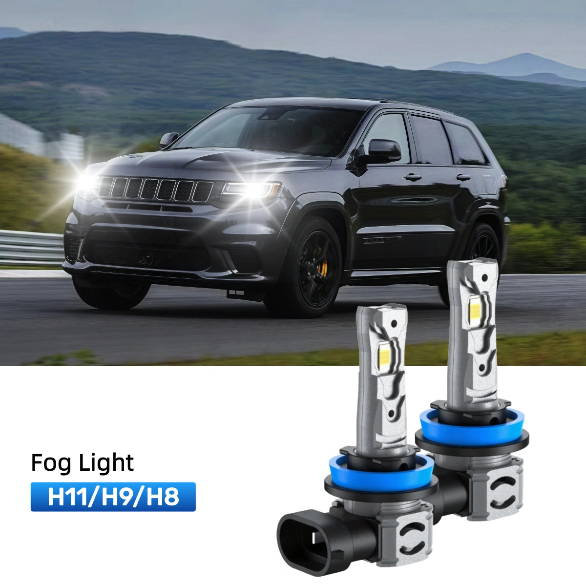 RIMTHIN H11 LED Fog Light Bulbs Fit for 2019-2020 Jeep Grand Cherokee
