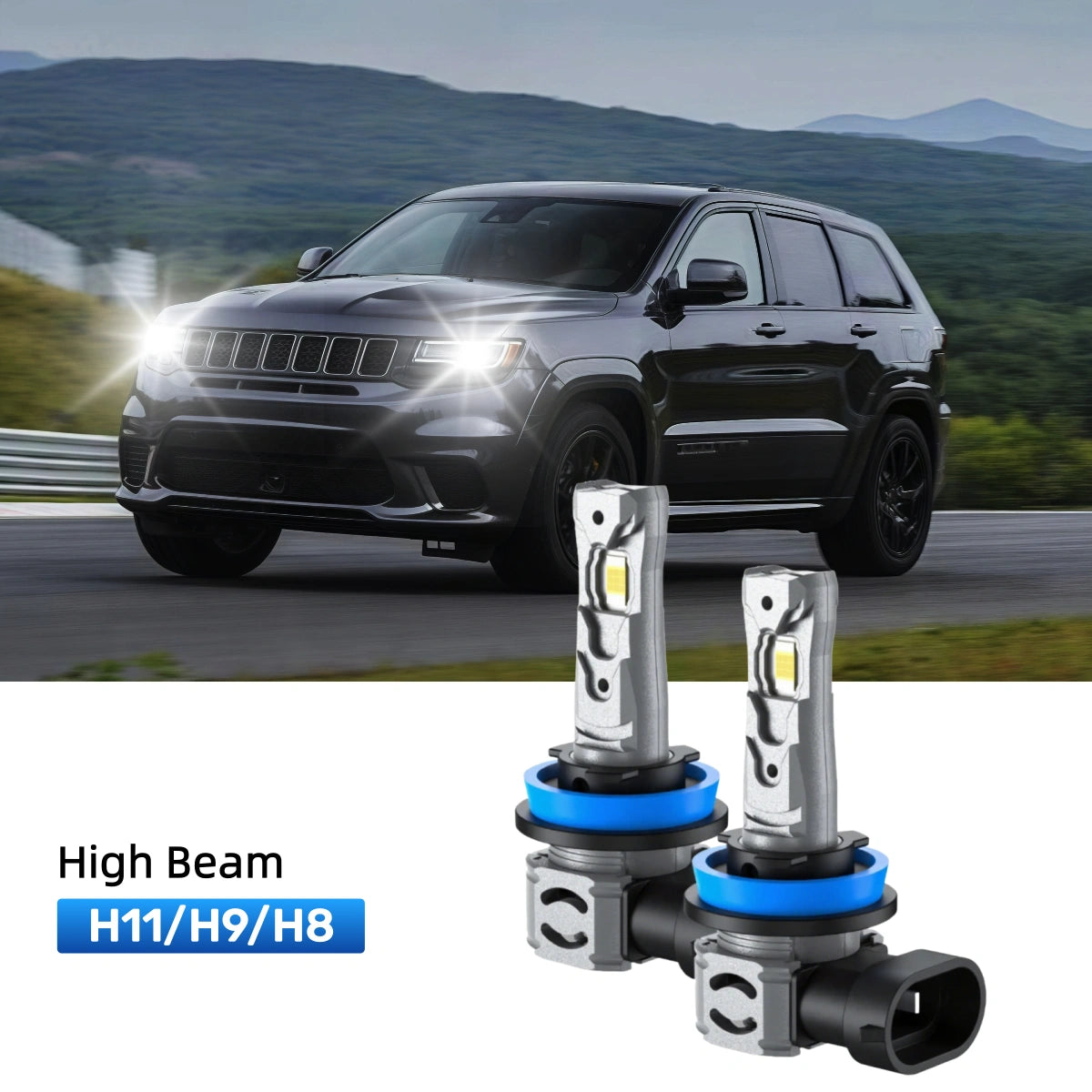 RIMTHIN H9 LED High Beam Bulbs Fit for 2021 Jeep Grand Cherokee