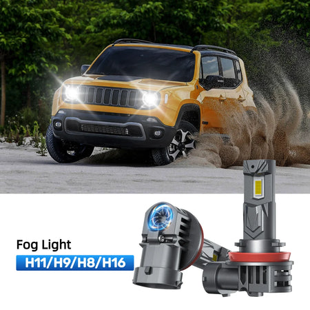 RIMTHIN H11 LED Fog Light Bulbs Fit for 2015-2023 Jeep Renegade