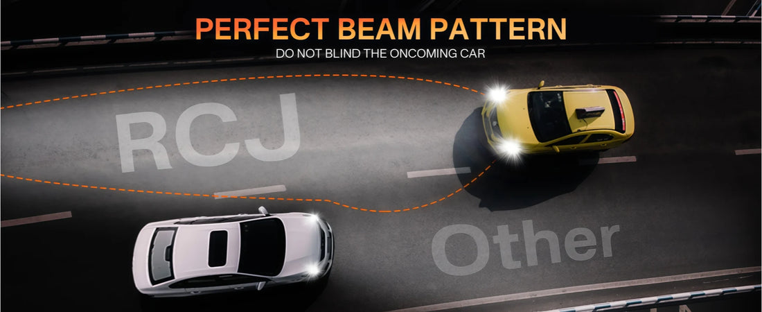 M1 series 9007 Headlight Bulbs have a Perfect Beam Pattern