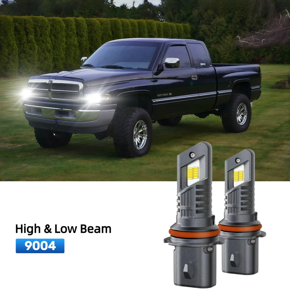 Fit for 1994-1998 Dodge Ram 1500 9004 LED Headlight Bulbs | Clearer and Safer