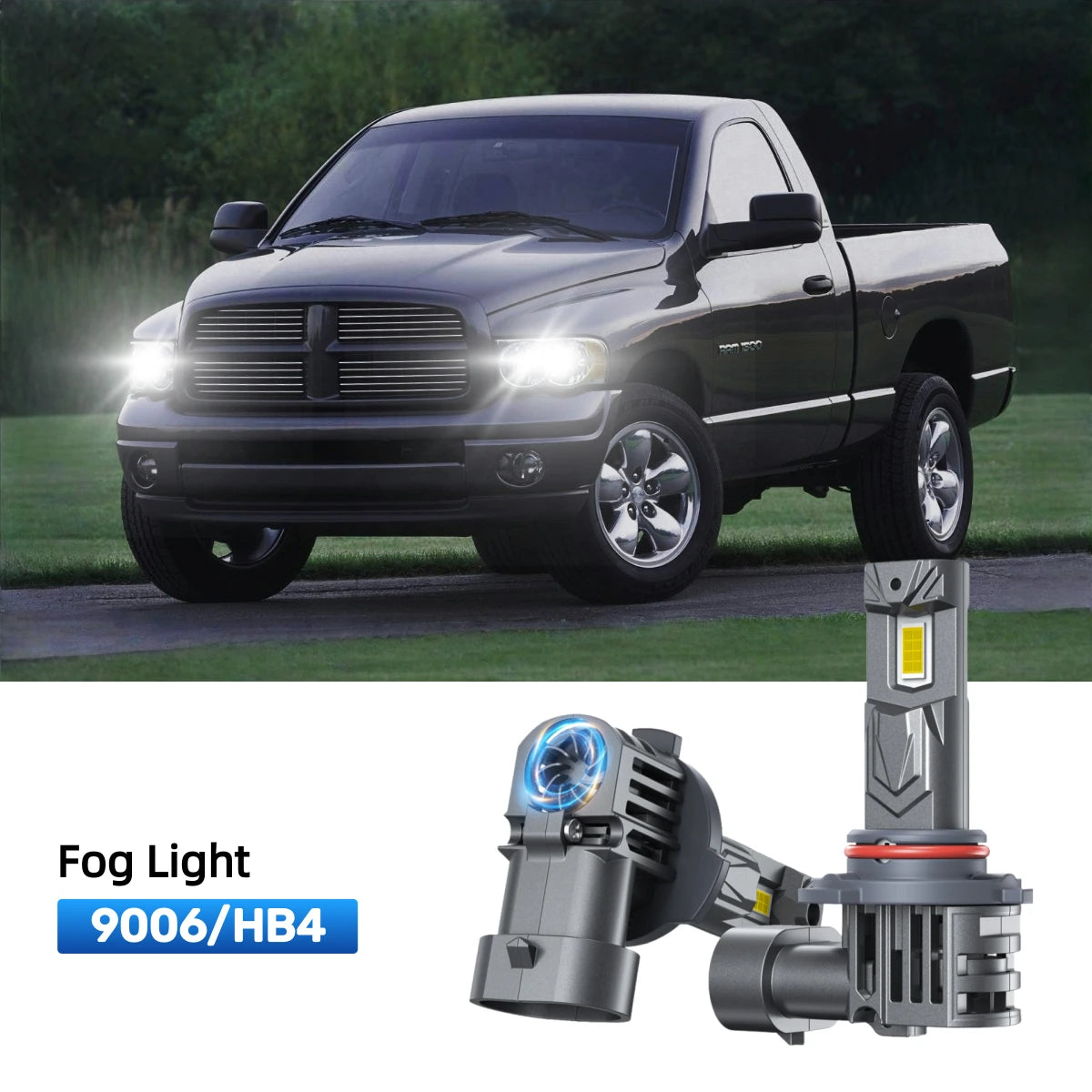RIMTHIN 9006 LED Fog Light Bulbs Fit for 2002-2005 Dodge Ram 1500