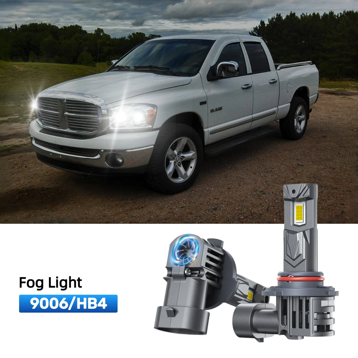 RIMTHIN 9006 LED Fog Light Bulbs Fit for 2006-2008 Dodge Ram 1500
