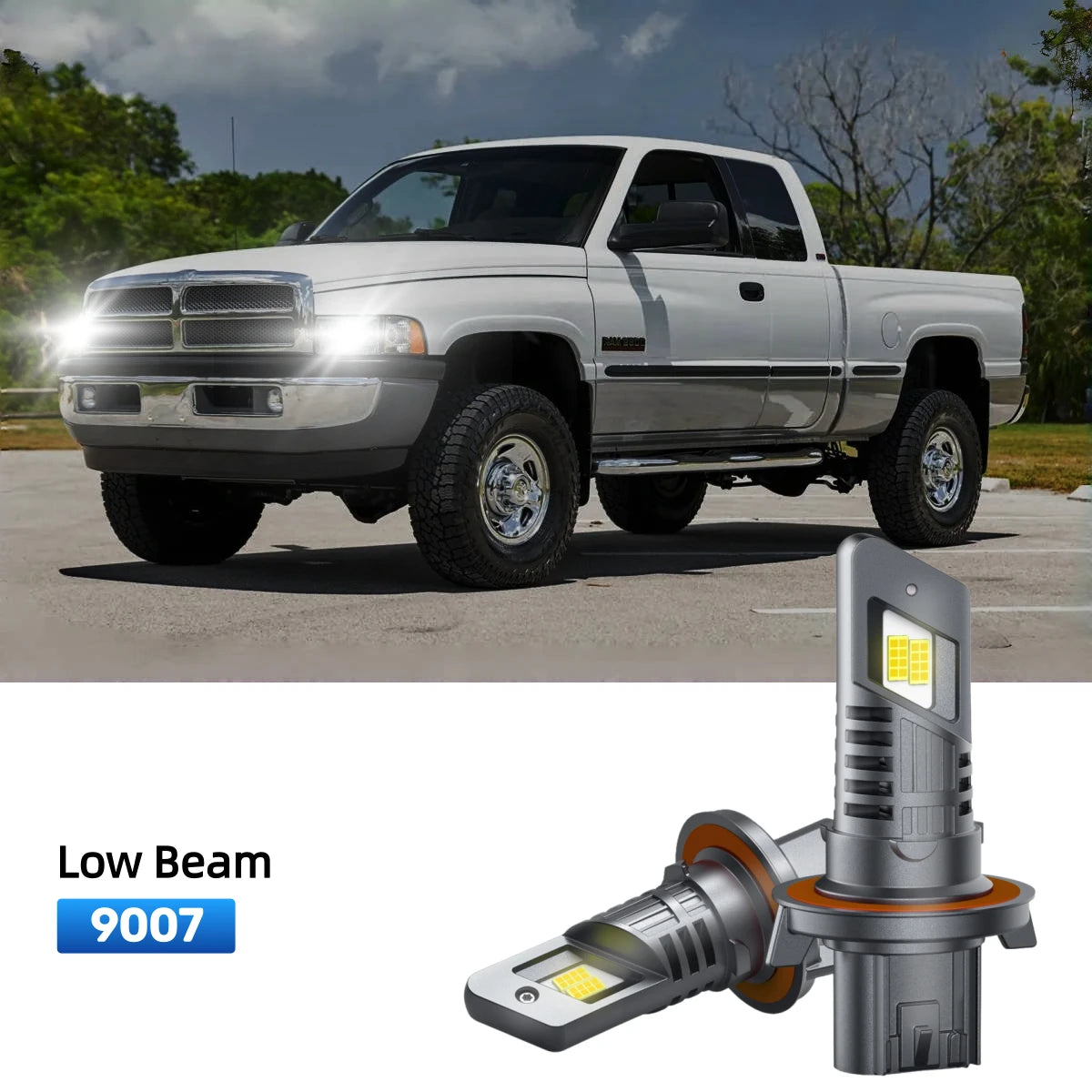 RIMTHIN 9007 LED Low Beam Bulbs Fit for 1999-2001 Dodge Ram 2500