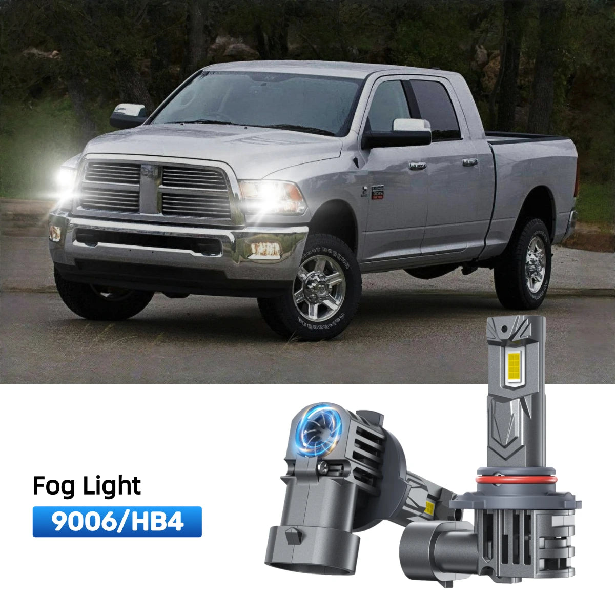 RIMTHIN 9006 LED Fog Light Bulbs Fit for 2009 Dodge Ram 2500