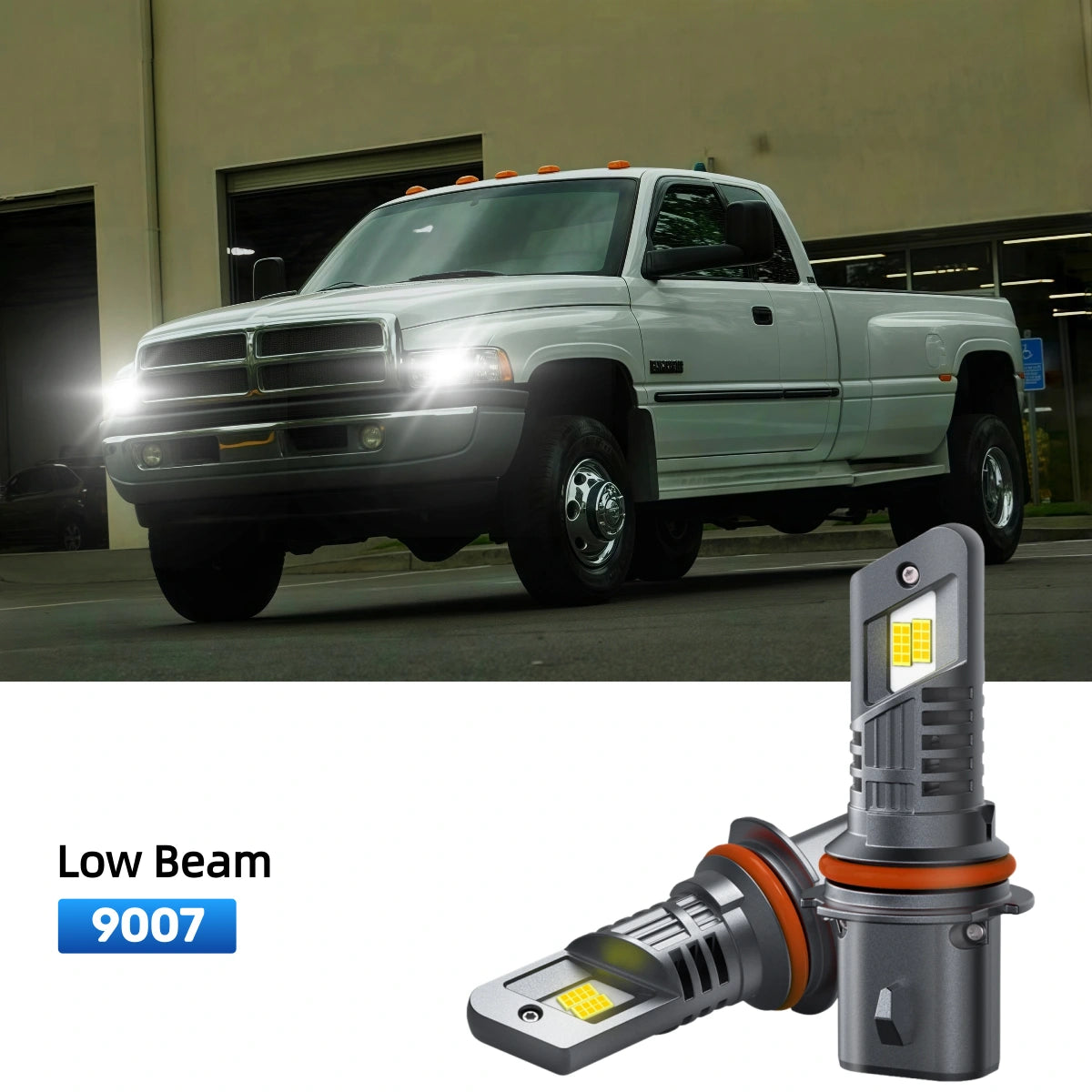 Fit for 1999-2001 Dodge Ram 3500 9004 LED Headlight Bulbs | Clearer and Safer