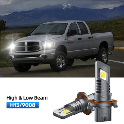 RIMTHIN H13 LED High & Low Beam Bulbs Fit for 2006-2008 Dodge Ram 3500
