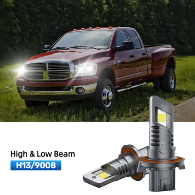 RIMTHIN H13 LED High & Low Beam Bulbs Fit for 2010 Dodge Ram 3500
