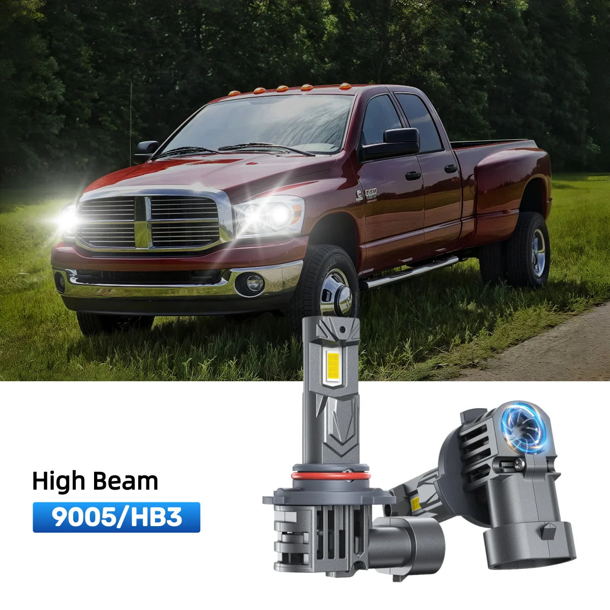 Fit for 2010 Dodge Ram 3500 H13 LED Headlight Bulbs | Clearer and Safer