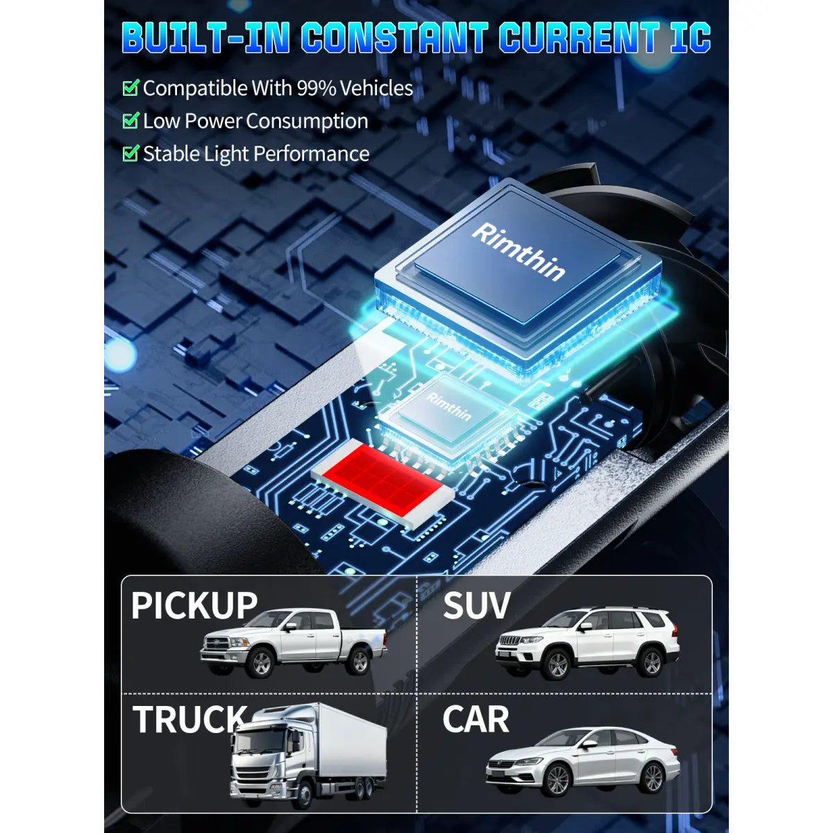TY1 Series 7440 LED High Mount Stop Light Bulbs CANBUS No Error