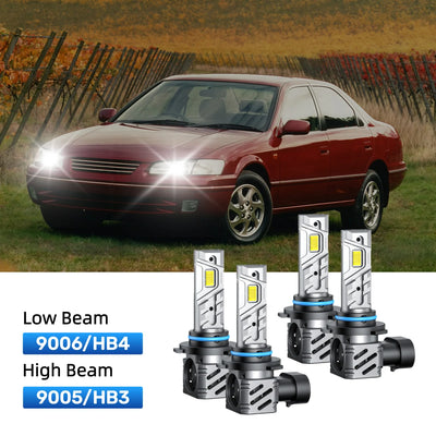 RIMTHIN 9006 Low Beam and 9005 High Beam LED Bulbs Kits Fit for 1992-1996 Toyota Camry