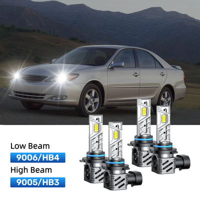 RIMTHIN 9006 Low Beam and 9005 High Beam LED Bulbs Kits Fit for 2002-2006 Toyota Camry