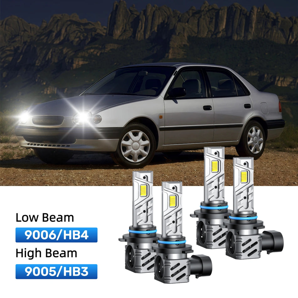 Fit for 1993-1997 Toyota Corolla 9005 9006 LED Headlight Bulbs | Clearer and Safer
