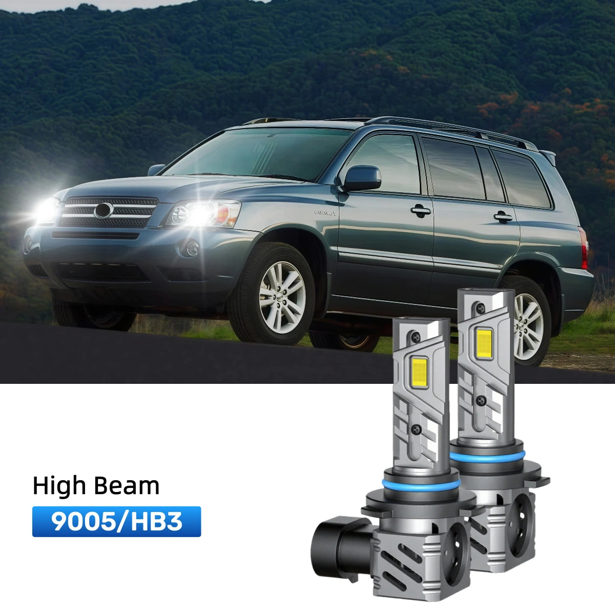Fit for 2004-2007 Toyota Highlander 9005 9006 LED Headlight Bulbs | Clearer and Safer
