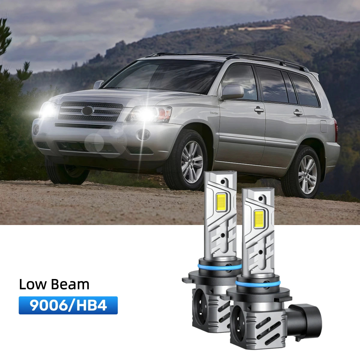 Fit for 2006-2007 Toyota Highlander 9005 9006 LED Headlight Bulbs | Clearer and Safer