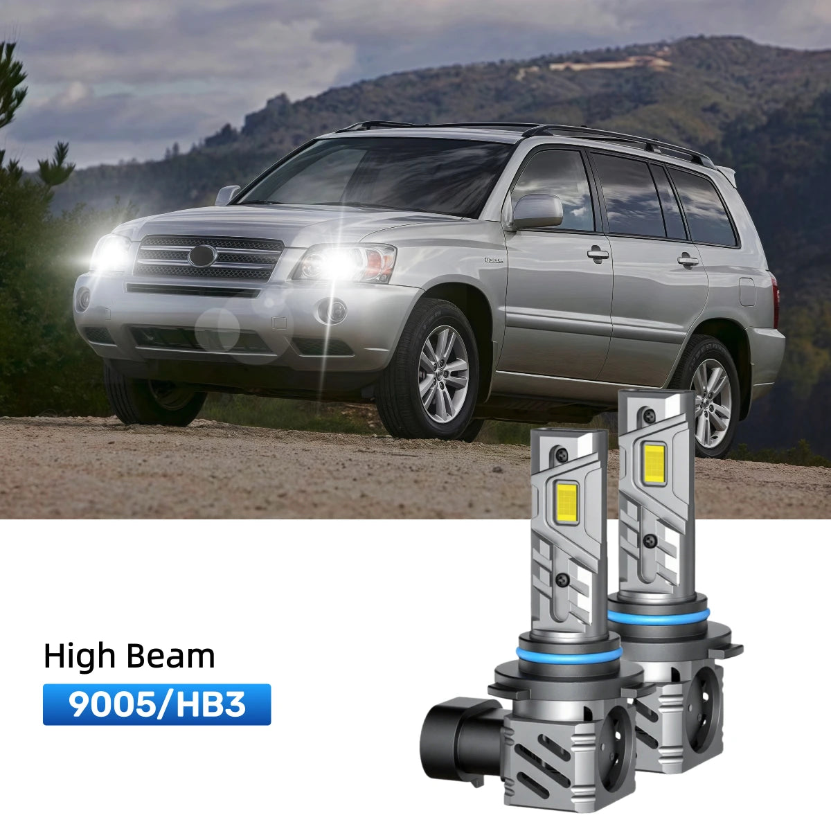 Fit for 2006-2007 Toyota Highlander 9005 9006 LED Headlight Bulbs | Clearer and Safer