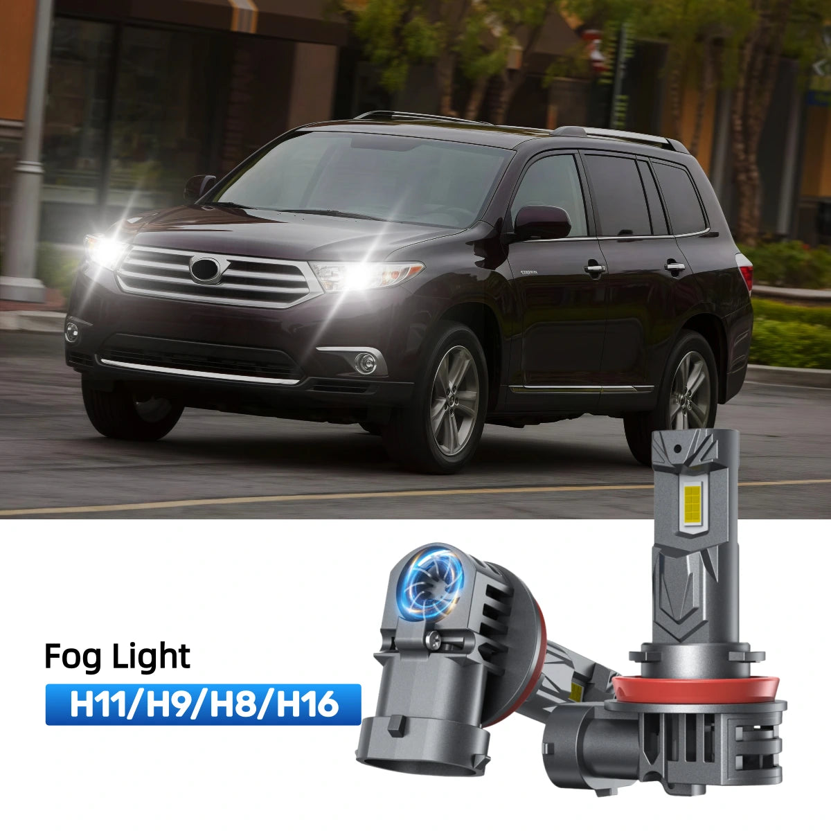 Fit for 2008-2010 Toyota Highlander H4 LED Headlight Bulbs | Clearer and Safer