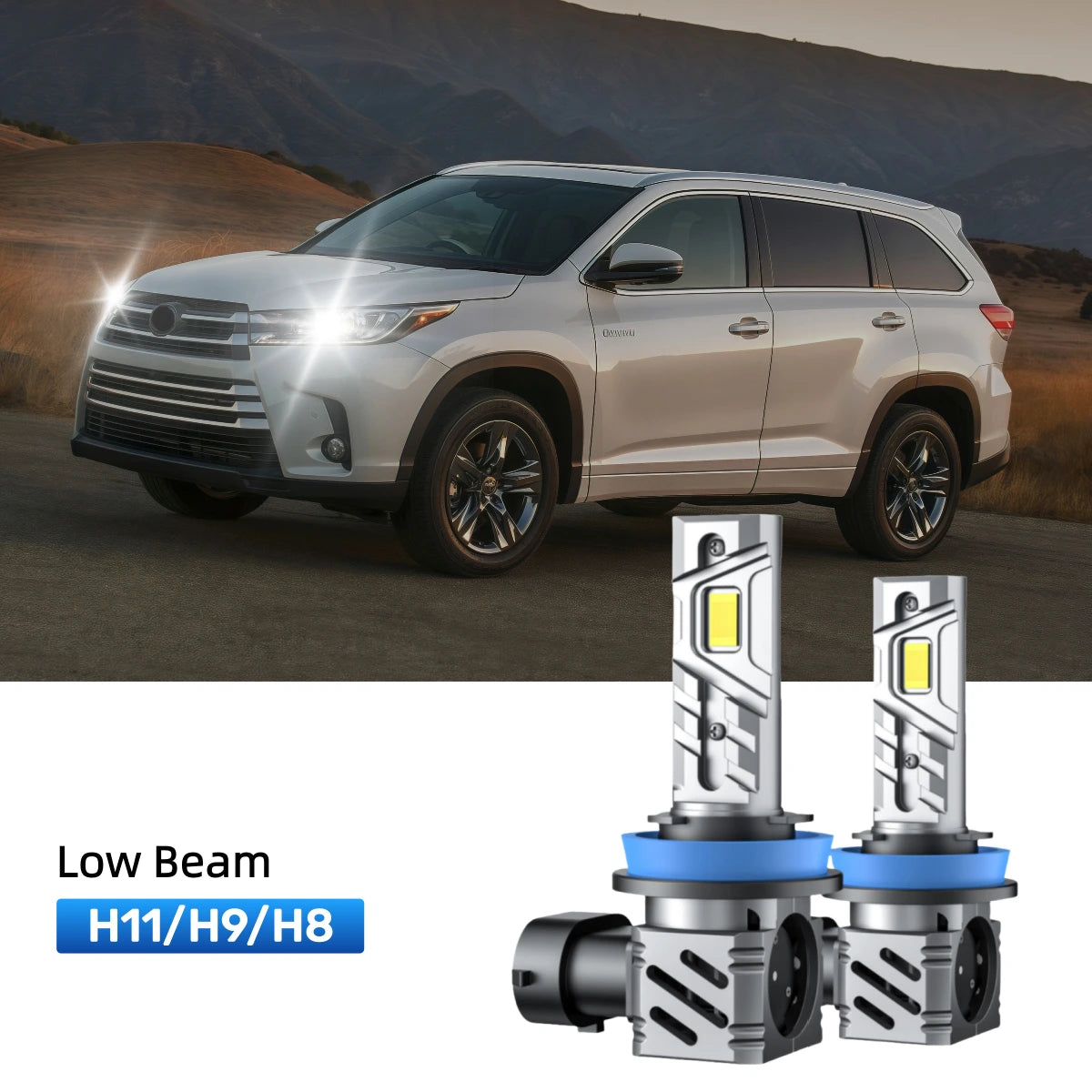 Fit for 2014-2019 Toyota Highlander 9005 H11 LED Headlight Bulbs | Clearer and Safer
