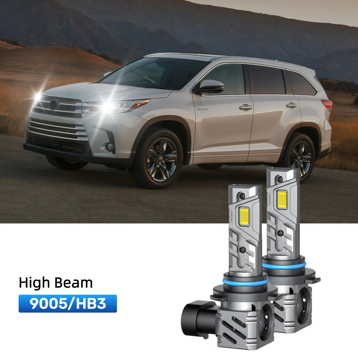 Fit for 2014-2019 Toyota Highlander 9005 H11 LED Headlight Bulbs | Clearer and Safer