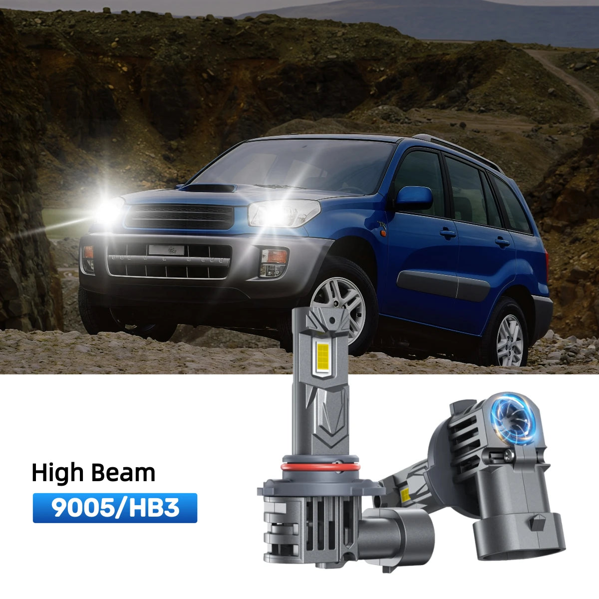 Fit for 1998-2000 Toyota Rav4 9005 9006 LED Headlight Bulbs | Clearer and Safer