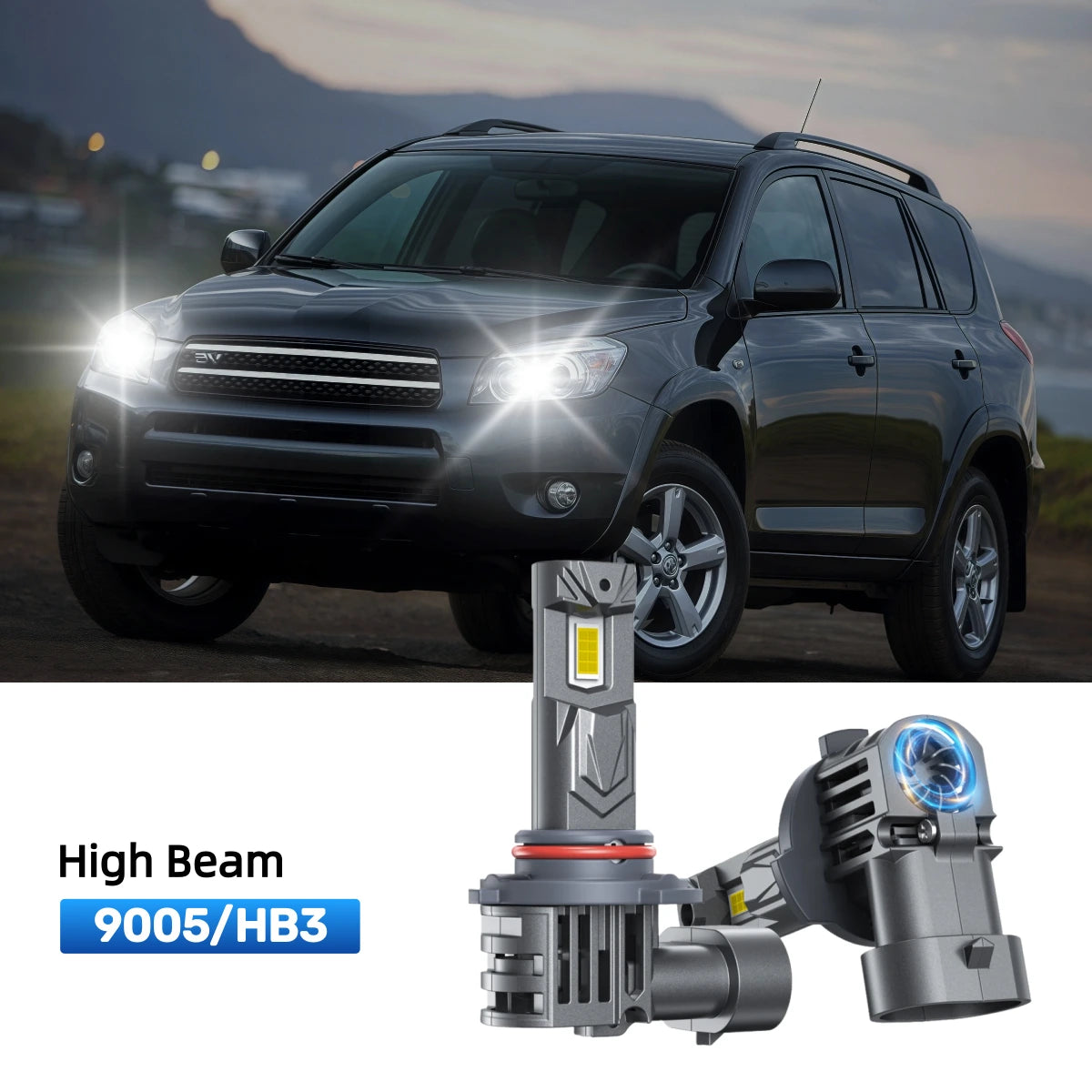 Fit for 2006-2012 Toyota Rav4 9005 9006 LED Headlight Bulbs | Clearer and Safer