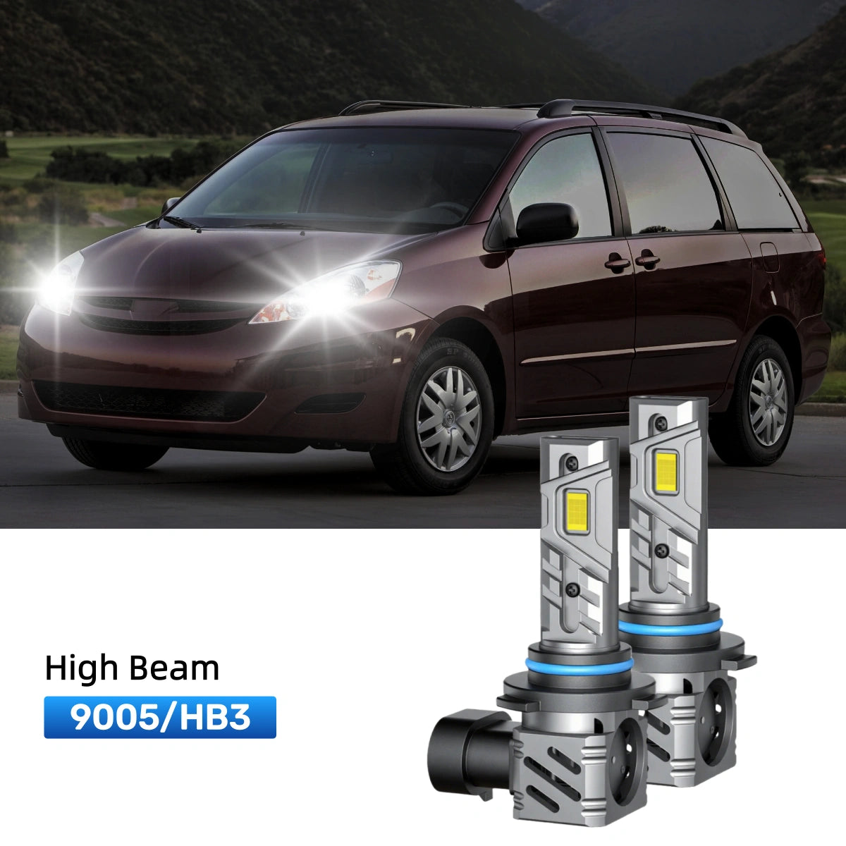 RIMTHIN 9005 LED High Beam Bulbs Fit for 2004-2005 Toyota Sienna