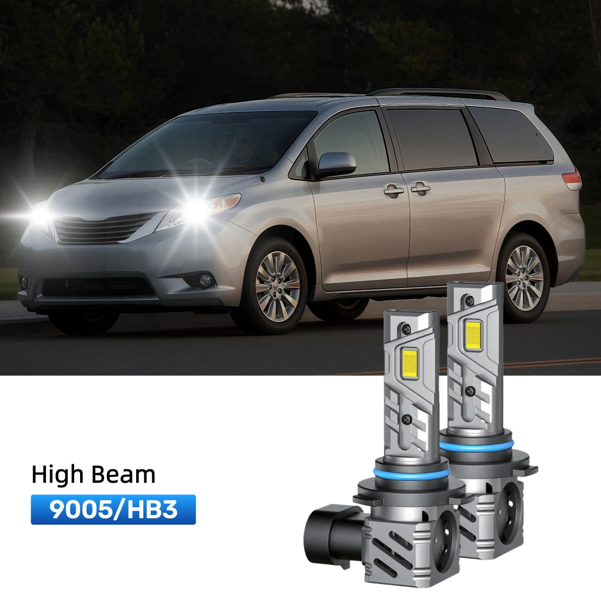 RIMTHIN 9005 LED High Beam Bulbs Fit for 2006-2010 Toyota Sienna