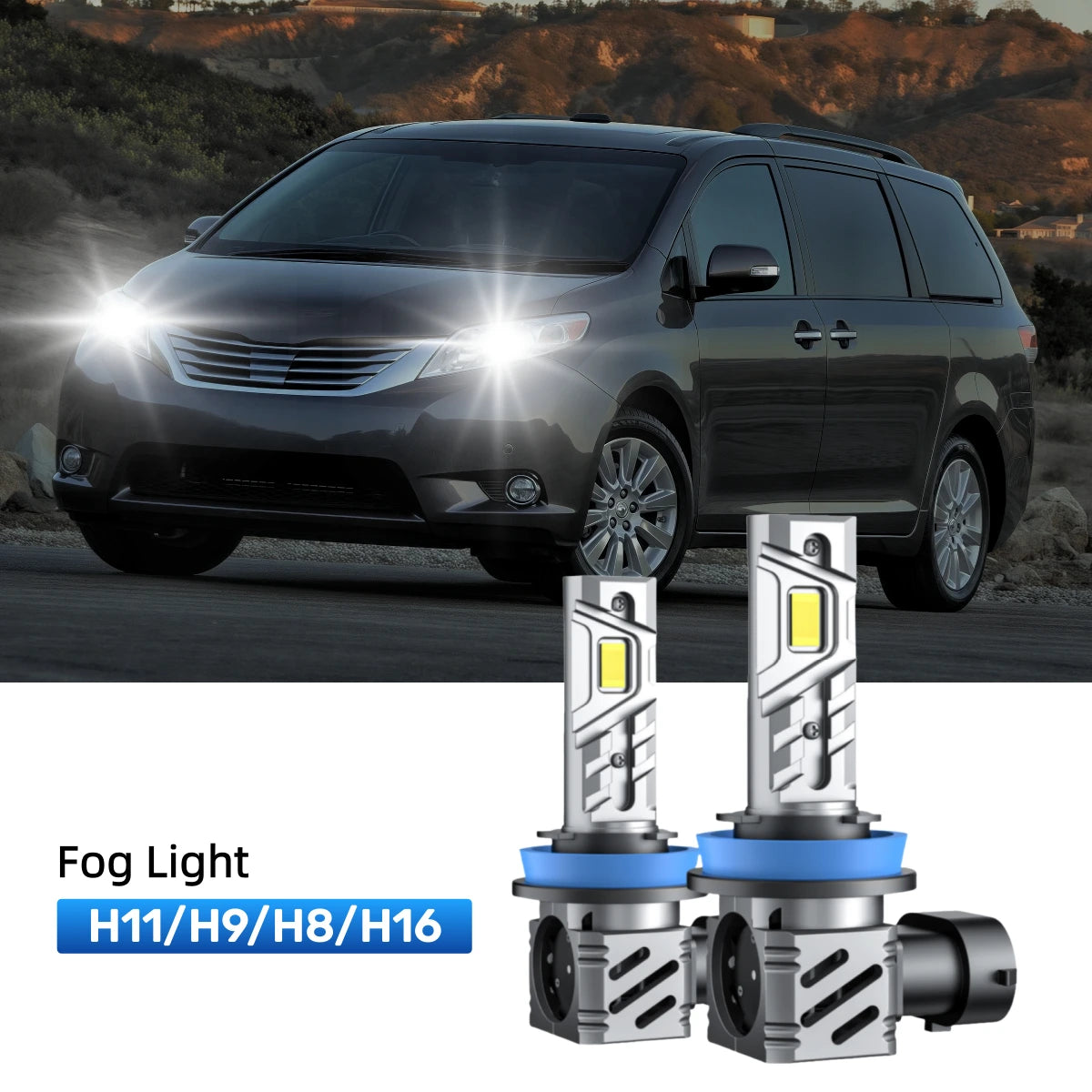 RIMTHIN H11 LED Fog Light Bulbs Fit for 2011-2014 Toyota Sienna