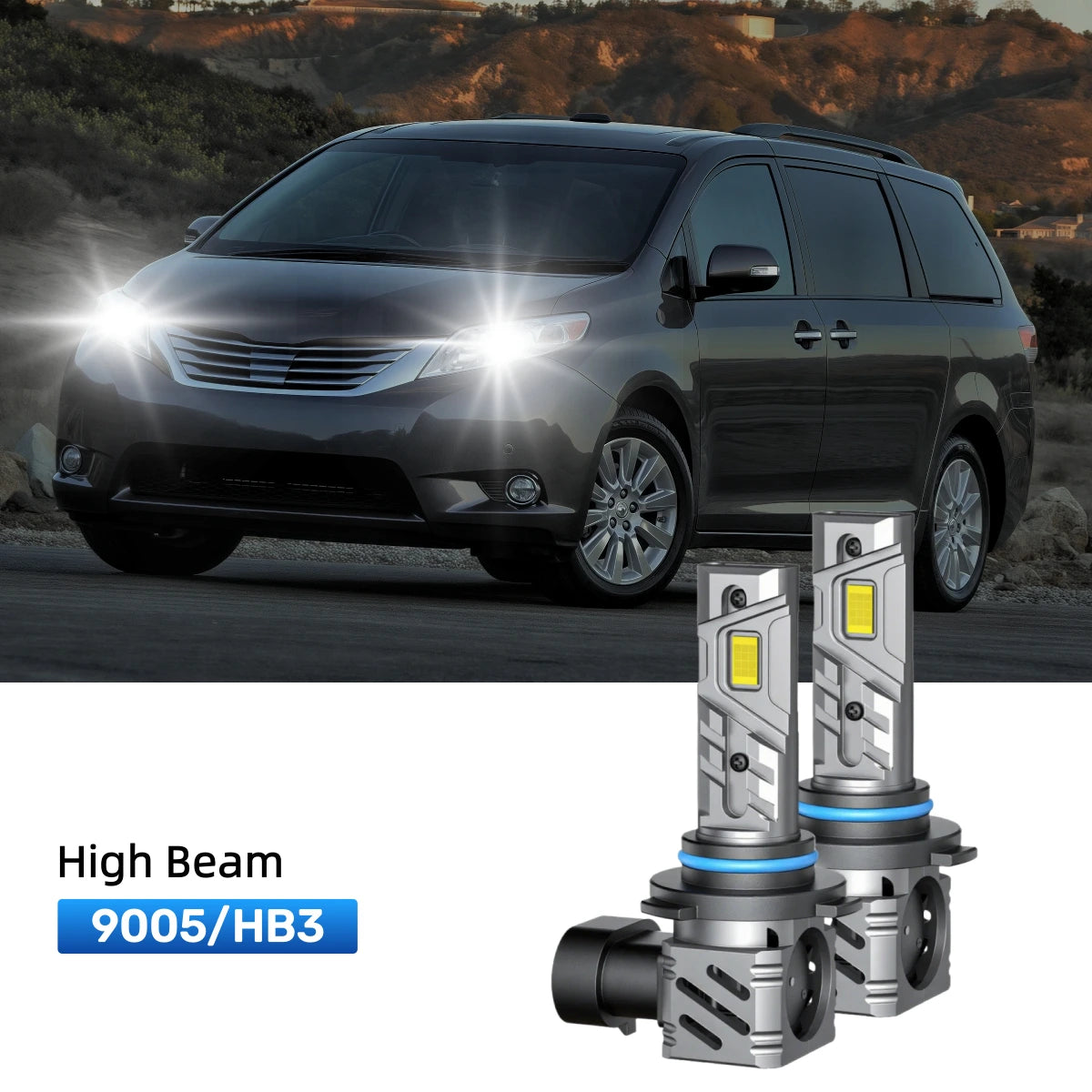 RIMTHIN 9005 LED High Beam Bulbs Fit for 2011-2014 Toyota Sienna