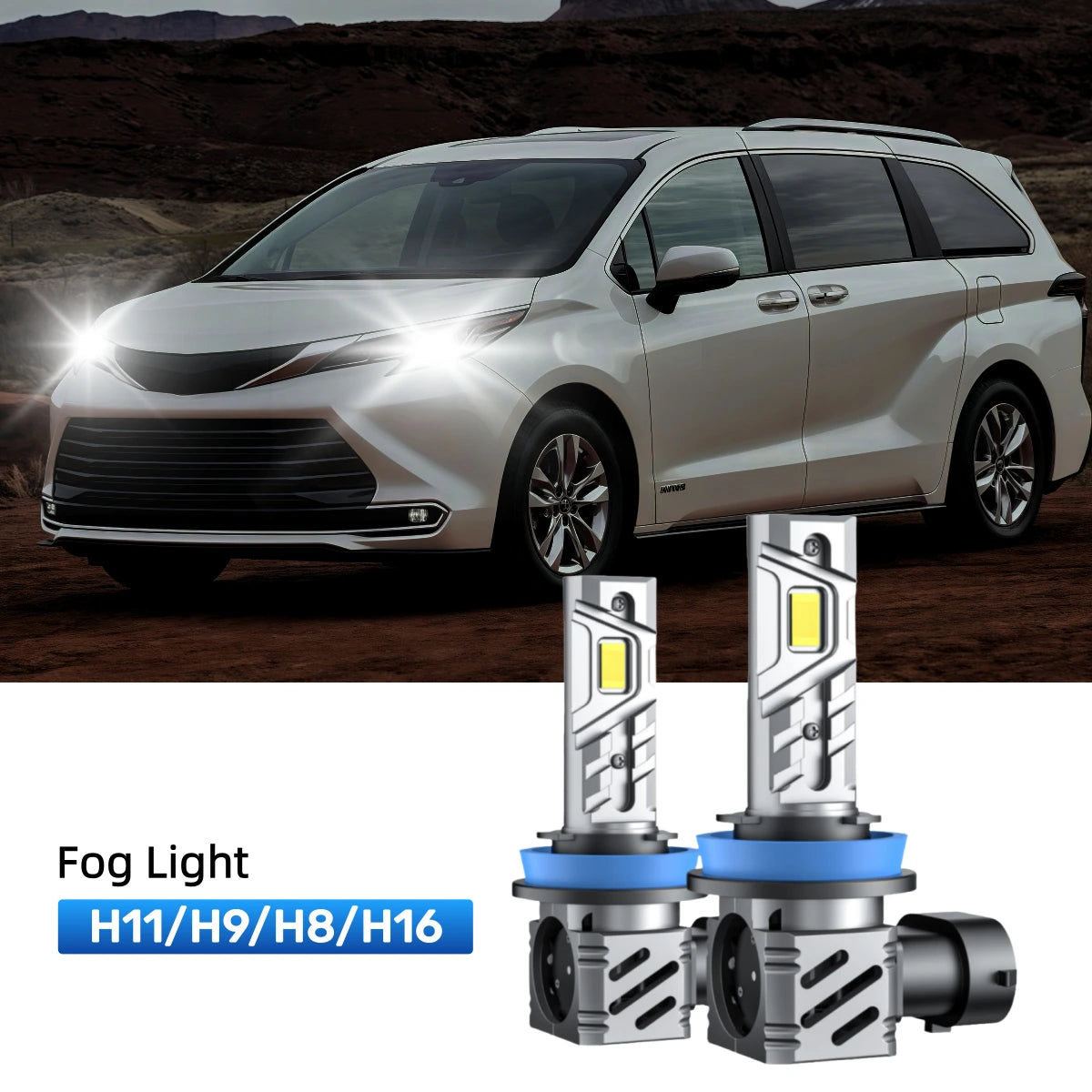 RIMTHIN H11 LED Fog Light Bulbs Fit for 2019-2020 Toyota Sienna