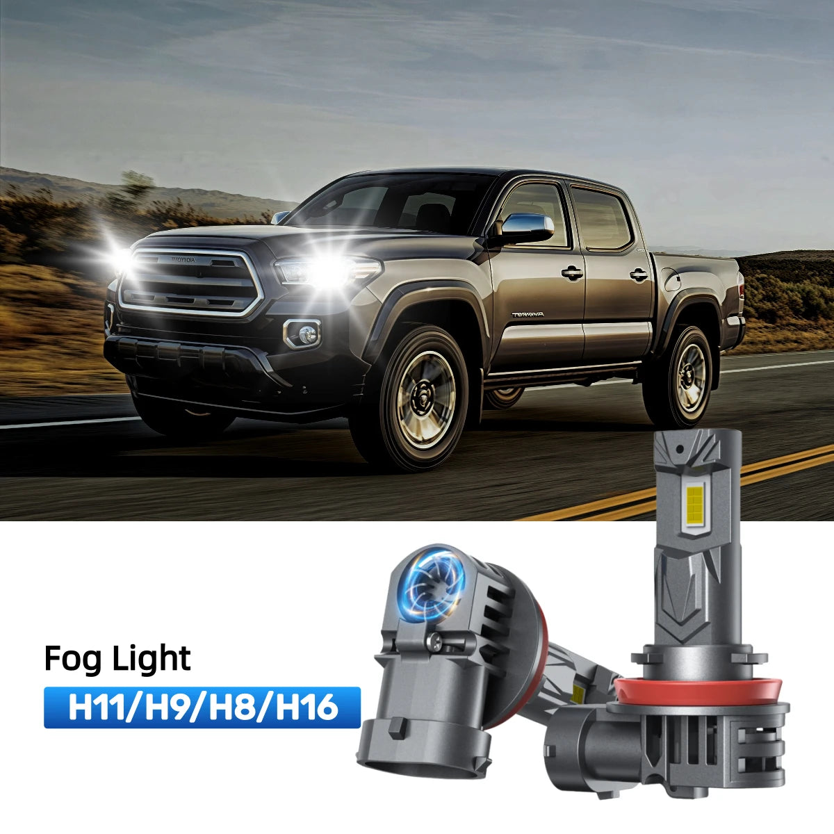 RIMTHIN H11 LED Fog Light Bulbs Fit for 2016-2017 Toyota Tacoma