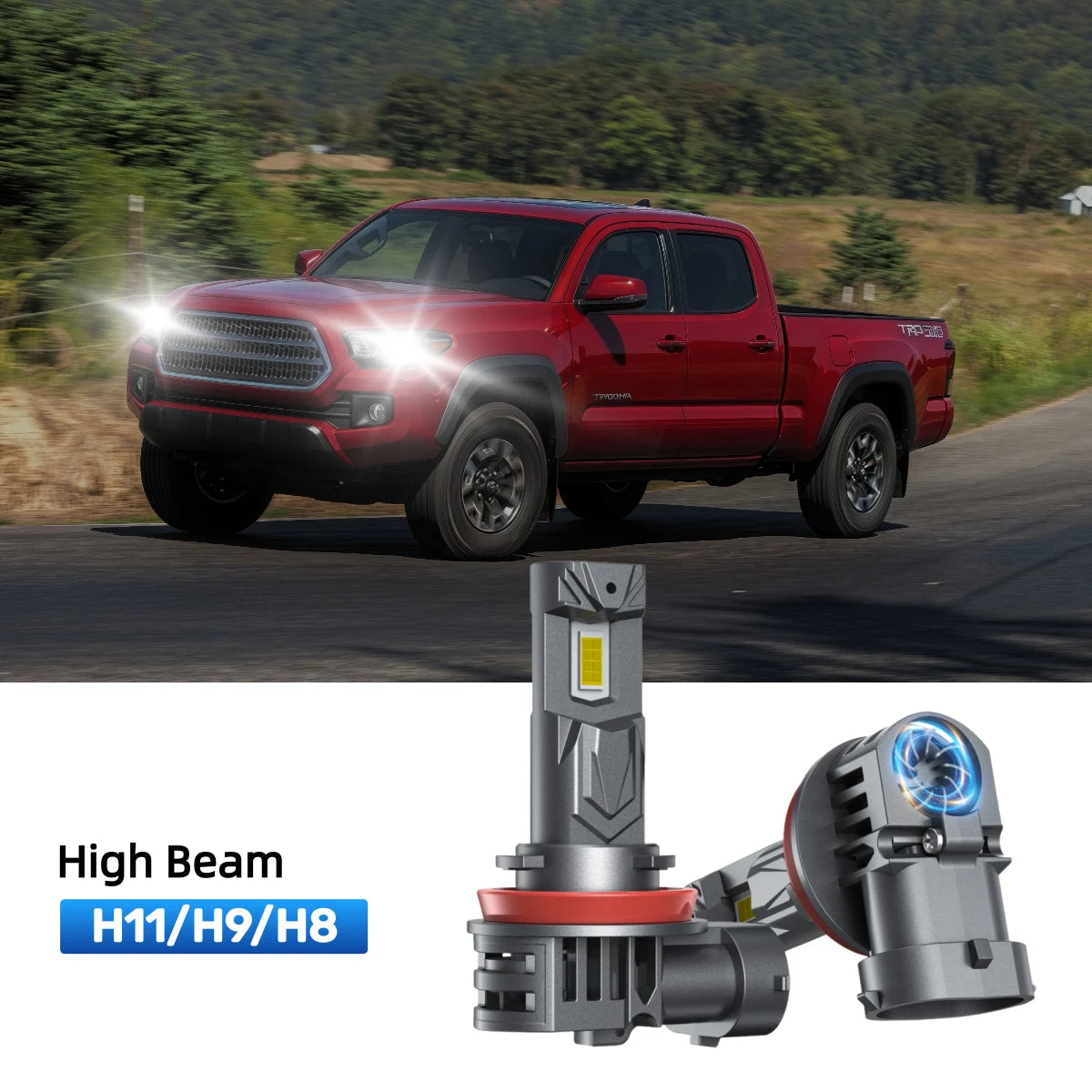 RIMTHIN H9 LED High Beam Bulbs Fit for 2018 Toyota Tacoma