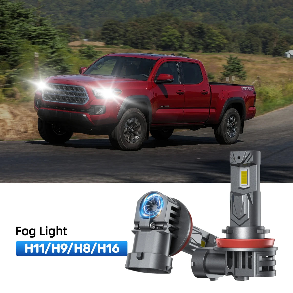 RIMTHIN H11 LED Fog Light Bulbs Fit for 2018 Toyota Tacoma