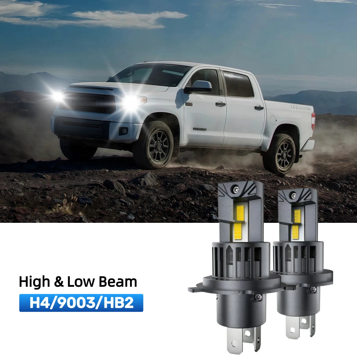 RIMTHIN H4 LED High & Low Beam Bulbs Fit for 2015-2017 Toyota Tundra TRD Pro