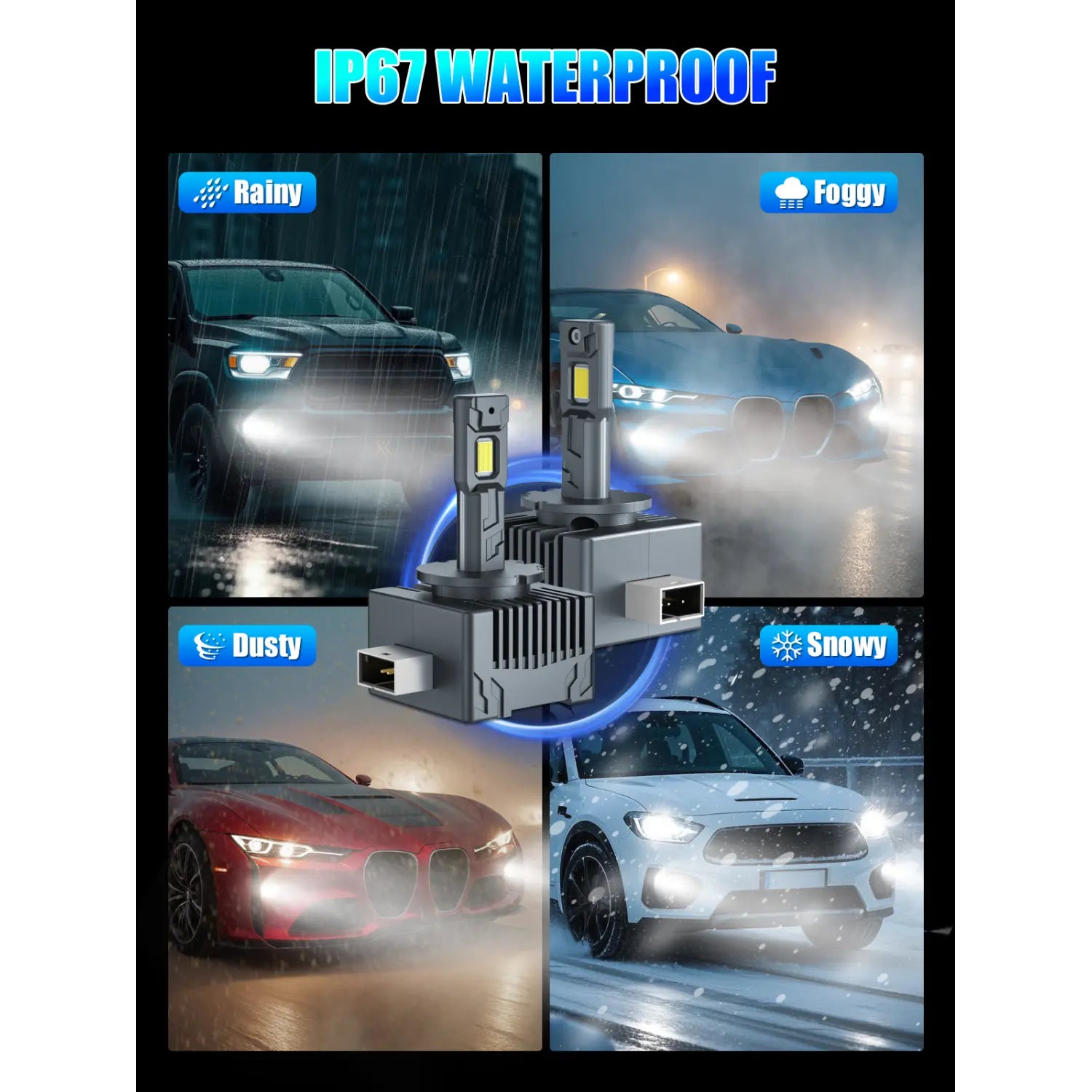 XD1 Series D1S LED Headlight Bulbs IP67 Waterproof