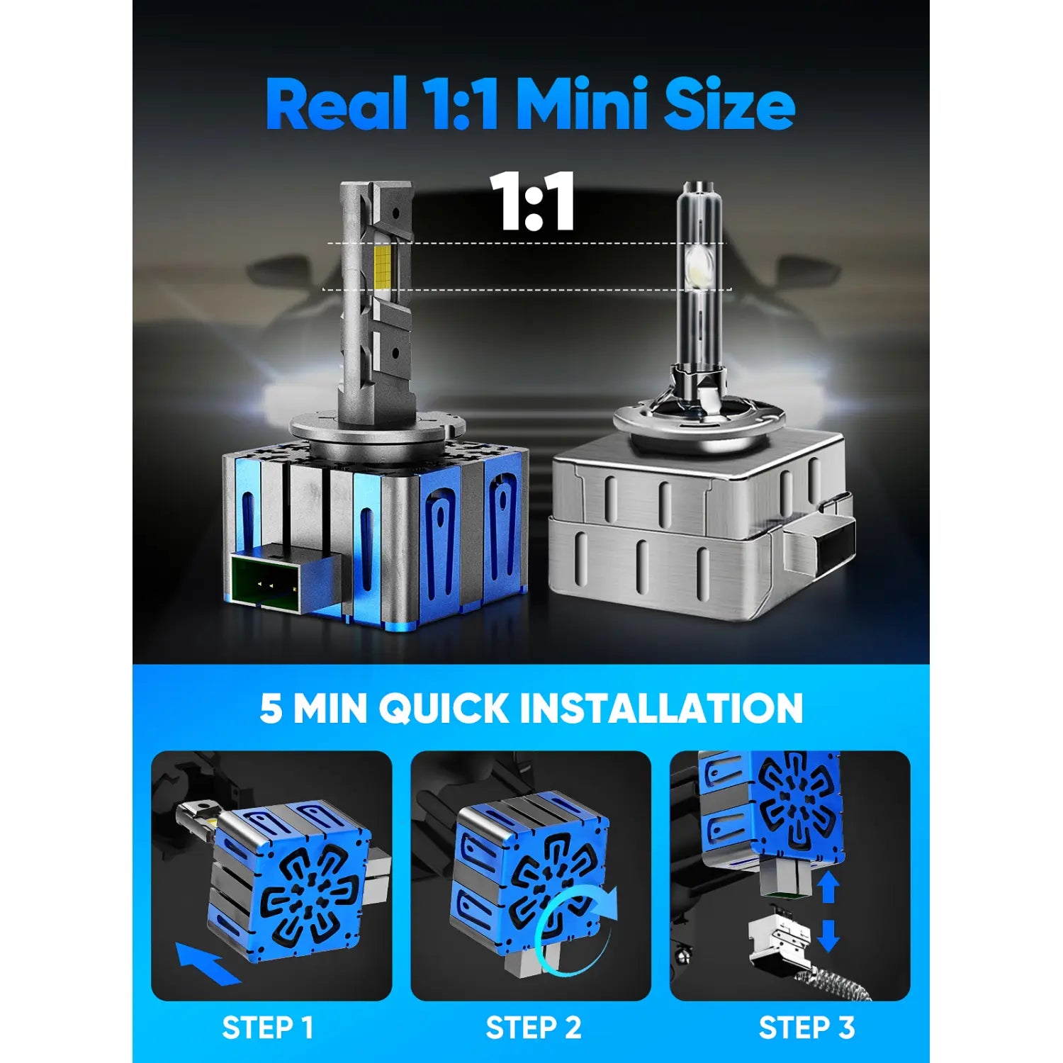 XM1 Series D1S LED Lamps 5-min Installation