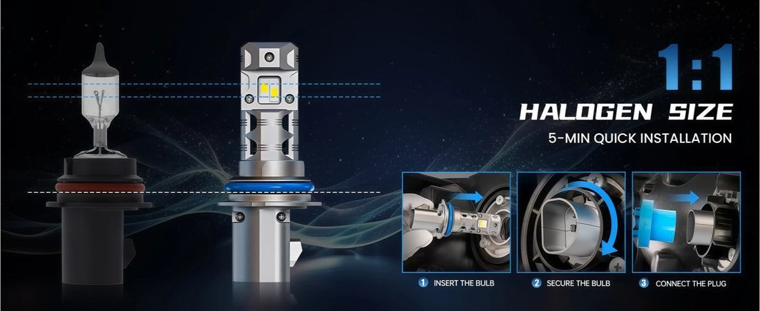 XM2 Series 9004 LED Headlamp Bulbs with Easy Installation