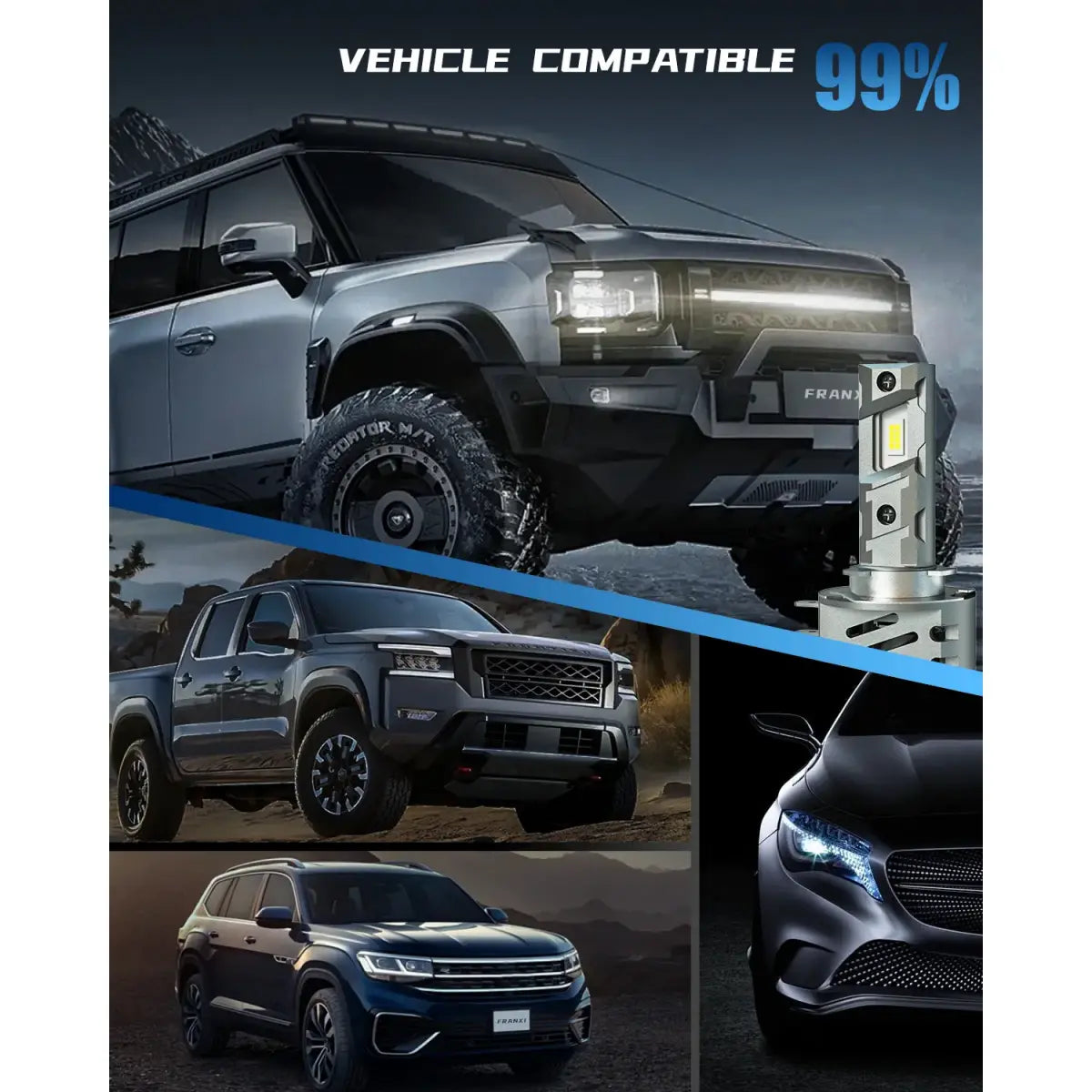 XM2 Series H11B LED Headlight Bulbs with CANBus Error Free