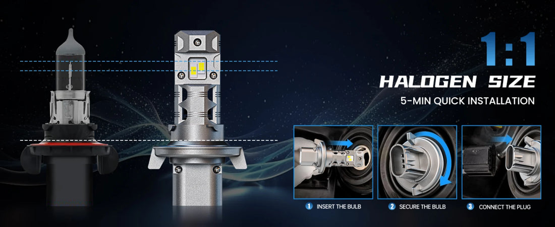XM2 Series H13 LED Headlamp Bulbs with Easy Installation