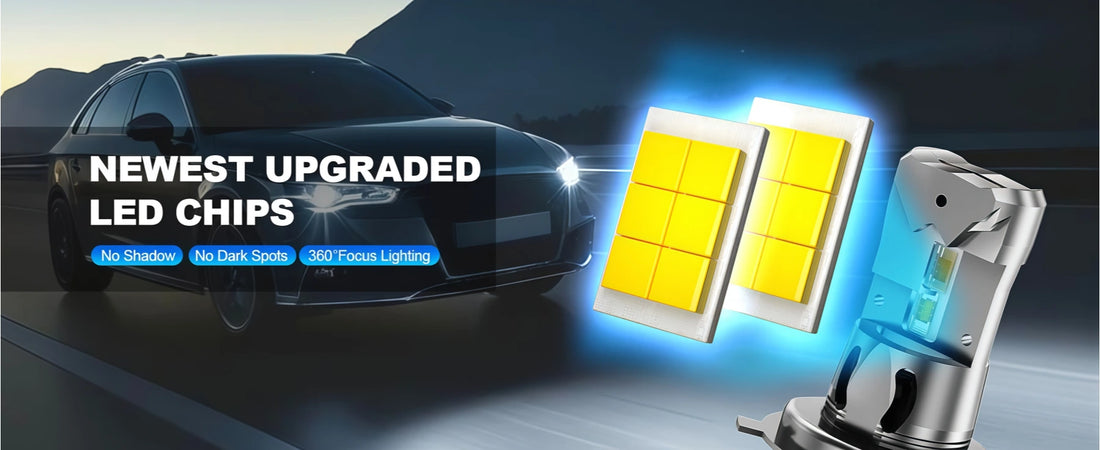 XM3 Series H4 LED Headlight Bulbs with the Latest Upgraded LED Chips