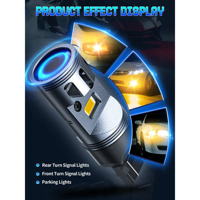 Best 7443 Amber LED Side Marker Light Bulbs