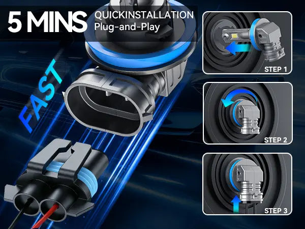 H11 H9 LED Fog Lights Plug and Play