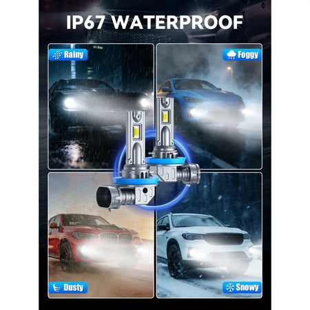H11 LED Fog Light Bulbs IP67 Waterproof Rating