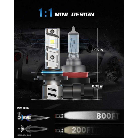 Plug and play 1999 Volkswagen Golf LED headlight bulbs for easy upgrade